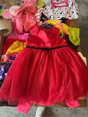 Arnette Baby Bright Red Satin Infant Dress